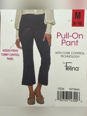 FELINA pull-on pant with tummy control panel sz M